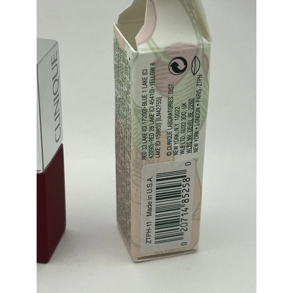 Clinique Pop Lip Colour + Primer 0.13oz/3.9g #11 Peppermint Pop- New In box